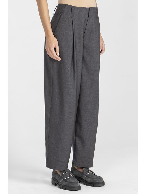 Deni Cler Milano Deni Cler Milano Spodnie materiałowe T-DC-5268-E5-40-80-1 Szary Loose Leg
