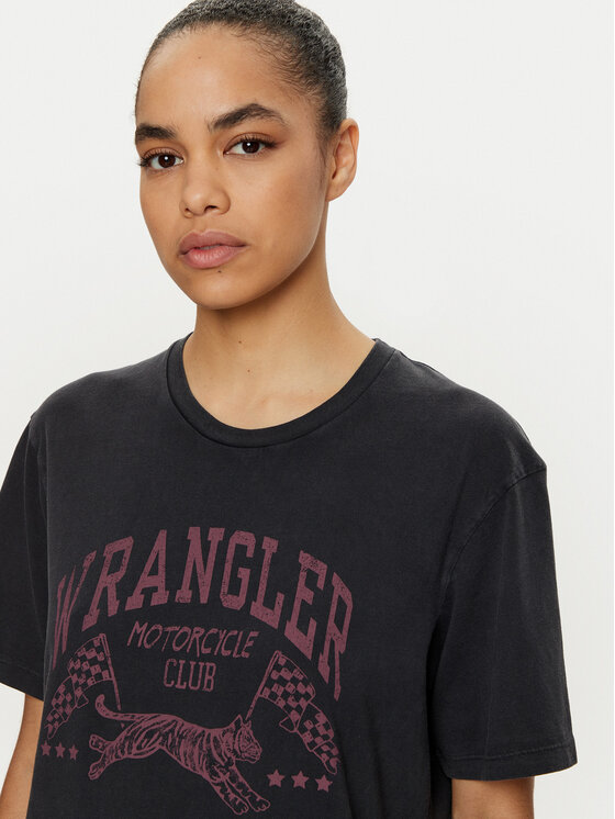 Wrangler Wrangler T-Shirt Ringer 112356449 Czarny Slim Fit