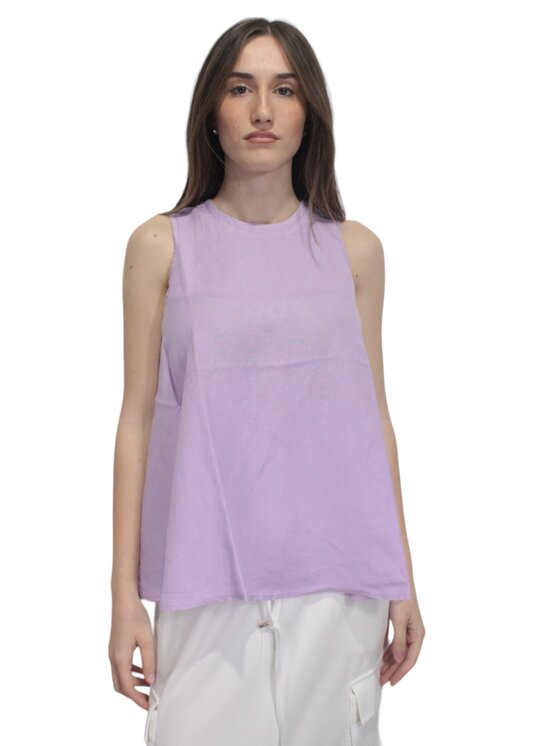 SUN68 SUN68 Canottiera q-roa-31771 Viola Regular Fit