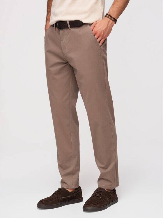 Ombre Ombre Chinosy OM-PACP-0293 Brązowy Chino Fit