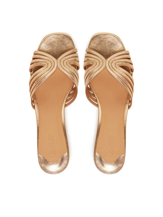 LAUREN RALPH LAUREN LAUREN RALPH LAUREN Klapki Fay 802966855001 Złoty