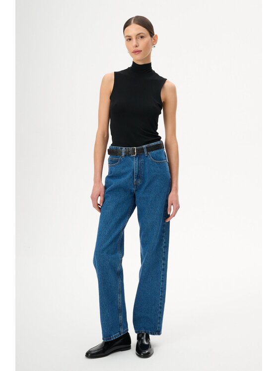 LEBRAND LEBRAND Jeansy Moss Niebieski
