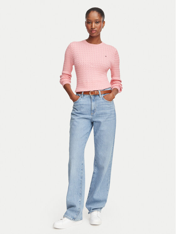Tommy Hilfiger Tommy Hilfiger Sweater WW0WW44993 Világos rózsaszín Regular Fit