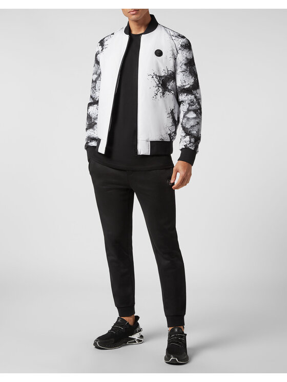 Plein Sport Plein Sport Bomber 353 Bianco Regular Fit