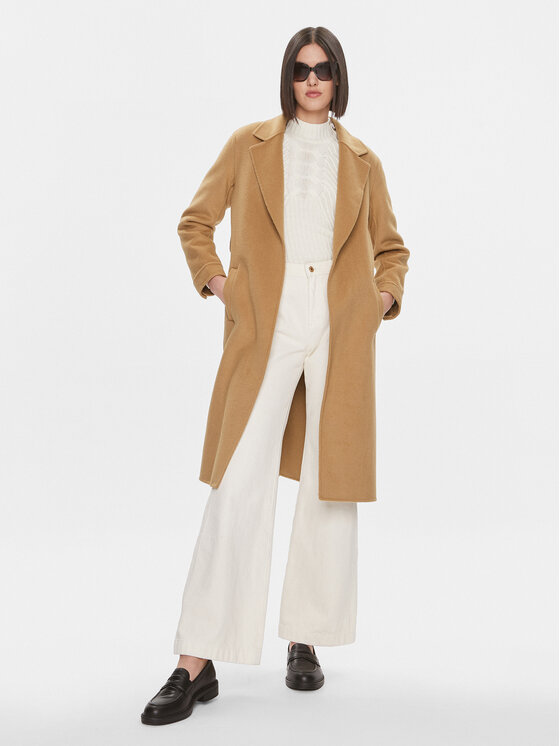 Liu Jo Liu Jo Vlněný kabát MF3242 T4627 Hnědá Regular Fit