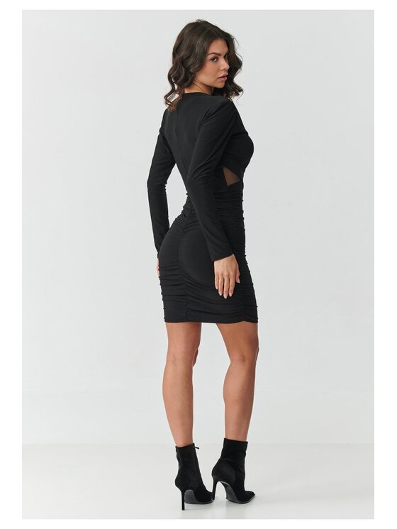 Makadamia Makadamia Sukienka wieczorowa M913 Czarny Cutted Fit