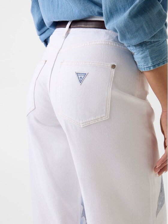 Guess Guess Jeansy 181607 Biały Relaxed Fit