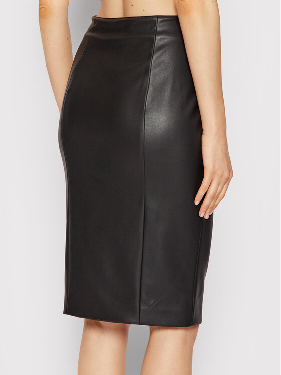 Marciano Guess Marciano Guess Suknja od imitacije kože 2RGD00 9645Z Crna Regular Fit