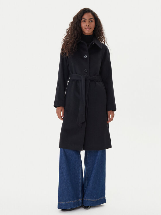 LAUREN RALPH LAUREN LAUREN RALPH LAUREN Gyapjú kabát 297P04140001 Fekete Regular Fit