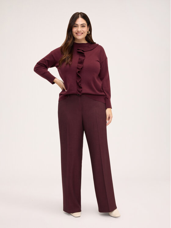 Fiorella Rubino Fiorella Rubino Pantaloni di tessuto P085T005509N036 Bordeaux Flared Fit