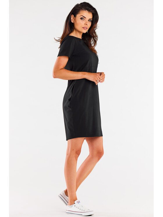Infinite You Infinite You Sukienka letnia M291 Czarny Basic Fit