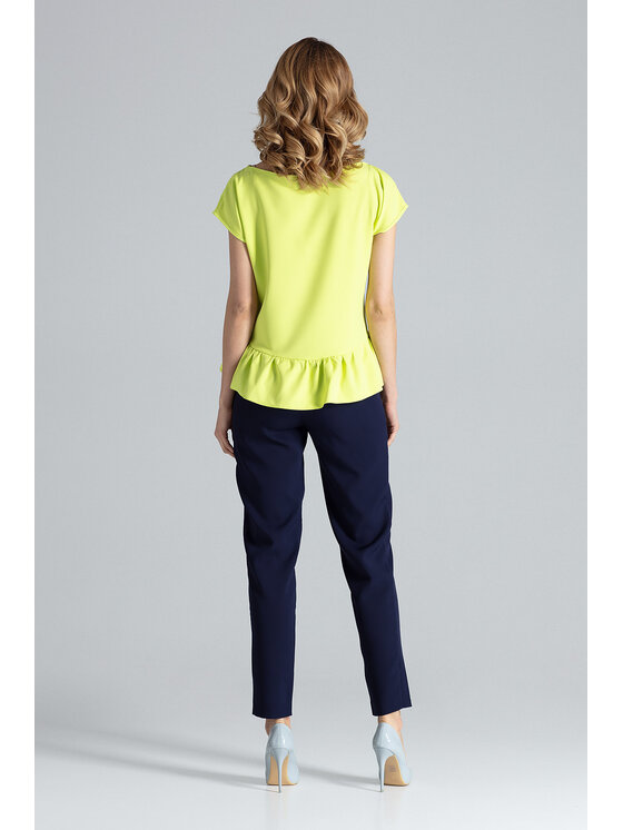 FIGL FIGL Bluzka M388 Zielony Regular Fit