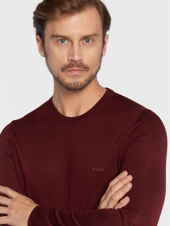BOSS Boss Džemperis Botto-L 50476364 Bordo Regular Fit
