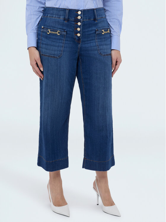 Fiorella Rubino Fiorella Rubino Jeansy P459T005148N024 Niebieski Cropp Fit
