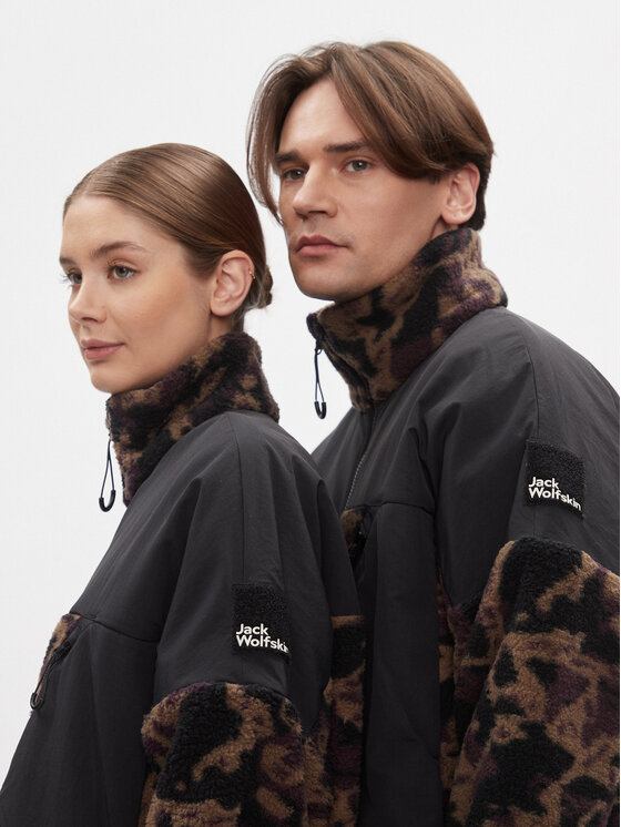 Jack Wolfskin Jack Wolfskin Fleece Maarweg Print Jkt 1711231 Καφέ Regular Fit