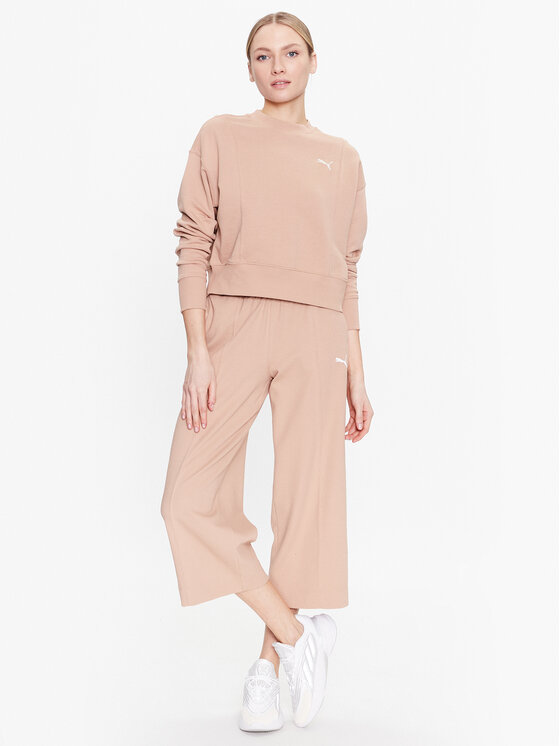 Puma Puma Bluza Her 673109 Beżowy Relaxed Fit