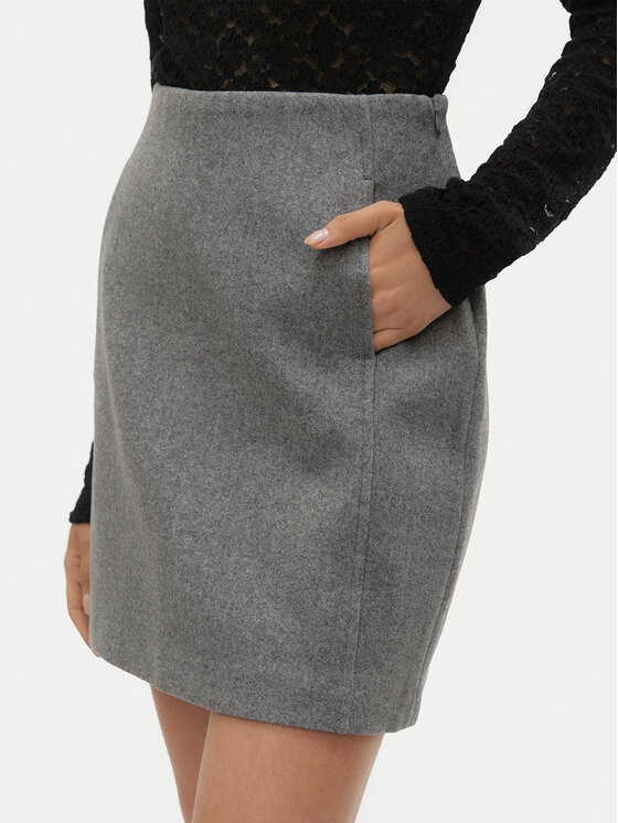 Vero Moda Vero Moda Puzdrová sukňa Fortuneallison 10253954 Sivá Slim Fit
