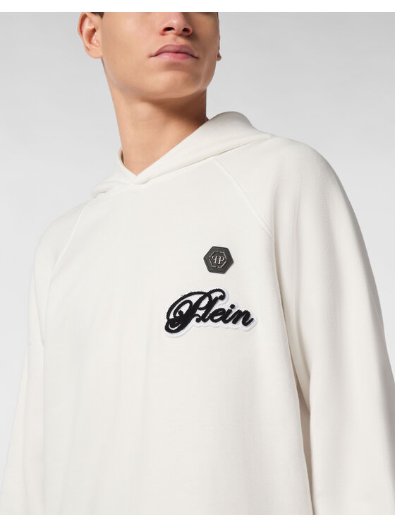 PHILIPP PLEIN PHILIPP PLEIN Mikina 26937 Biela Regular Fit
