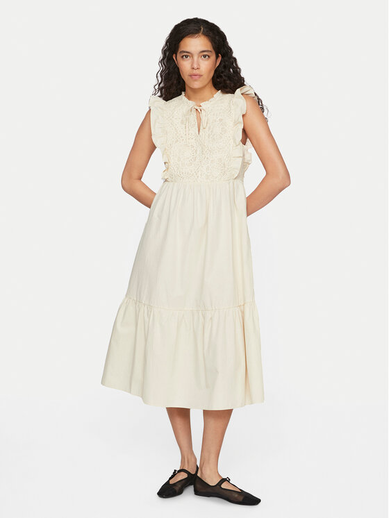 Vila Vila Літня сукня Krista 14106337 Бежевий Regular Fit