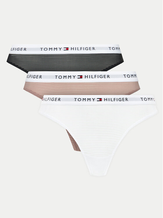 Tommy Hilfiger Set 3 perechi de chilo i de dam clasici UW0UW05531 Colorat