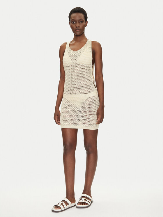Guess Guess Haljina za plažu E5GK12 Z3N30 Écru Regular Fit