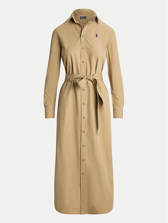 Polo Ralph Lauren Polo Ralph Lauren Hemdkleid 211951138001 Beige Regular Fit