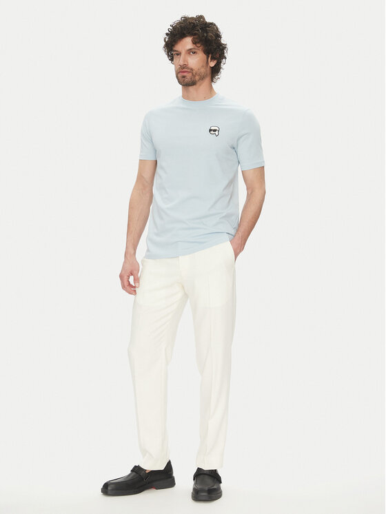 KARL LAGERFELD KARL LAGERFELD Tričko 755710 552224 Modrá Regular Fit