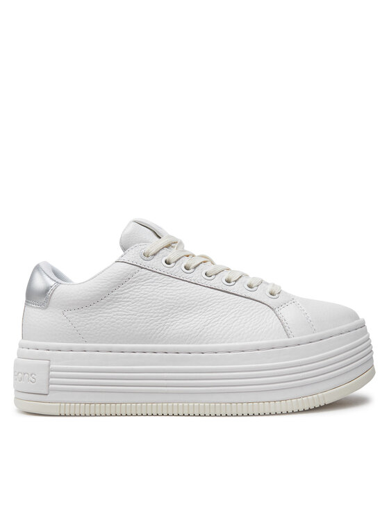 Calvin Klein Jeans Sneakers Bold Flatf Low Mix Ohb YW0YW01632 Bianco, taglia : 38