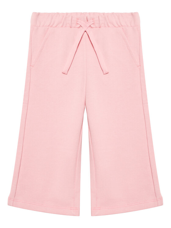United Colors Of Benetton Spodnie dresowe 3UNIGF04P Różowy Wide Leg