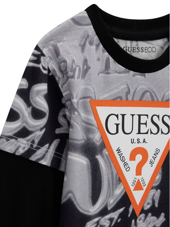 Guess Guess Completo maglietta e pantaloni I6YG01 K3964 Nero Regular Fit