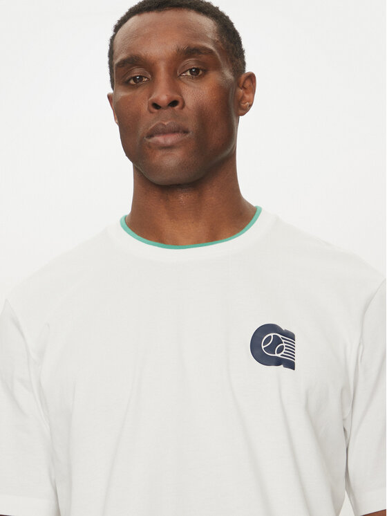 adidas adidas T-särk Summer Prep Graphic JI9414 Valge Regular Fit