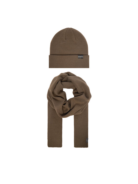 Jack & Jones Jack & Jones Set Fular și Căciulă 12163827 Maro