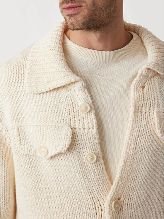 Guess Guess Sweter 170463 Beżowy Classic Fit
