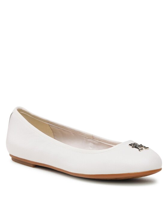Tommy Hilfiger Tommy Hilfiger Μπαλαρίνες Round Th Ballerina FW0FW07132 Λευκό
