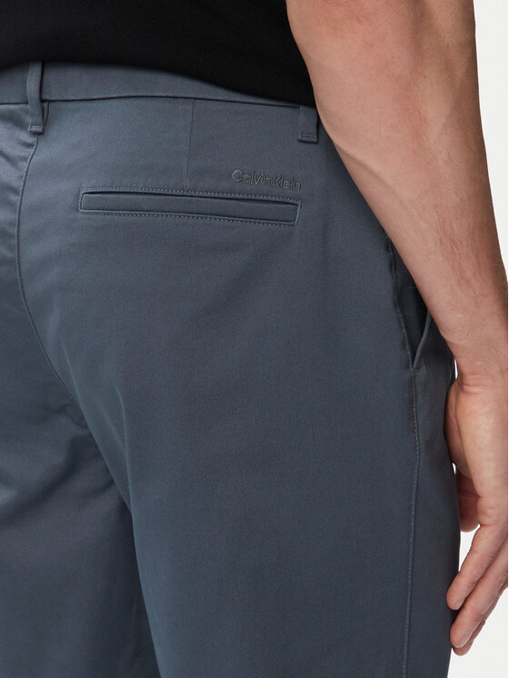 Calvin Klein Calvin Klein Pantaloni din material LV140EM633 Bleumarin Slim Fit