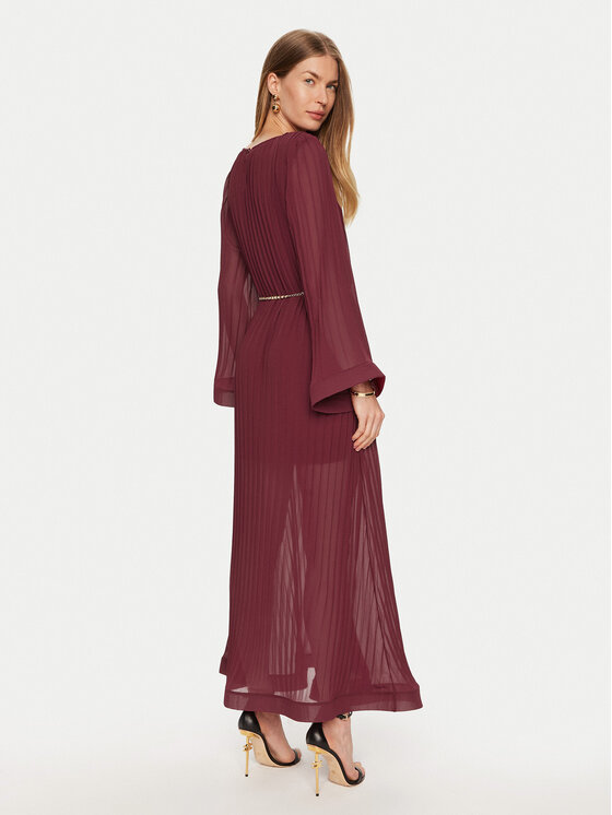 ViCOLO ViCOLO Abendkleid TS0396 Dunkelrot Regular Fit