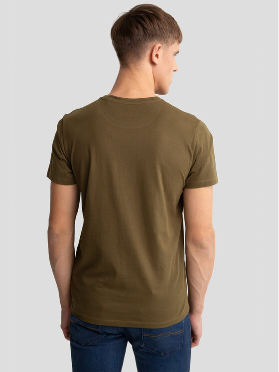 BIG STAR BIG STAR T-Shirt BRUNO_304_150 Zielony Basic Fit