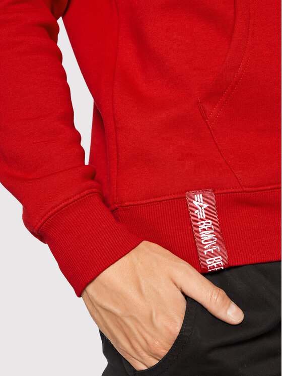 Alpha Industries Alpha Industries Pulóver Basic 178312 Piros Regular Fit
