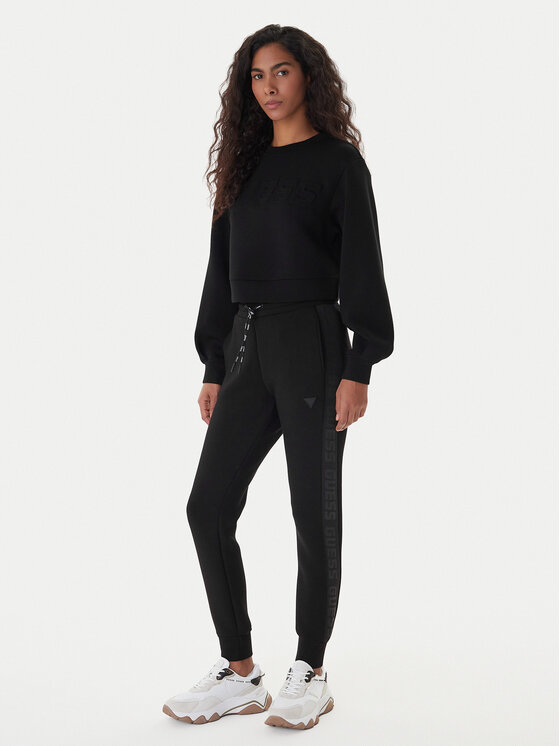 Guess Guess Teplákové kalhoty V2YB18 K7UW2 Černá Regular Fit
