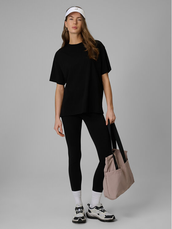 4F 4F T-Shirt BASIC+ Czarny Loose Fit