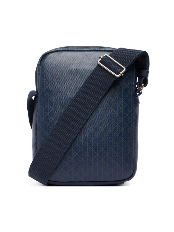 Calvin Klein Calvin Klein Maža rankinė Emblem Aop Coated Slim Reporter LV04D3334G Tamsiai mėlyna