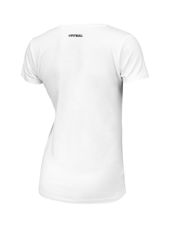PITBULL PITBULL T-Shirt Koszulka damska Slim Fit Small Logo XL Biały Regular Fit