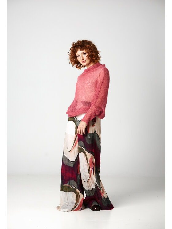 YOU by Tokarska YOU by Tokarska Sweter natalia alpaka Różowy Regular Fit