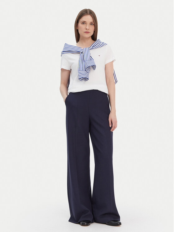 Tommy Hilfiger Tommy Hilfiger Тишърт Heritage V-Neck Tee WW0WW24969 Бял Regular Fit