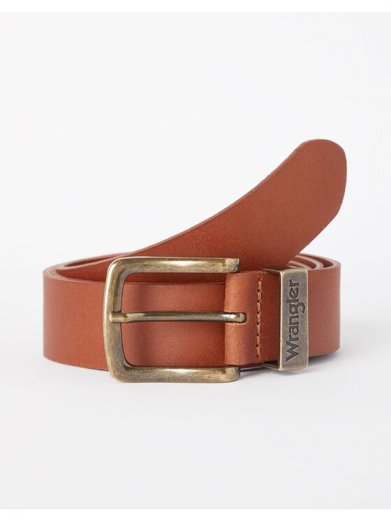 Wrangler Wrangler Pasek Męski METAL LOOP Brązowy