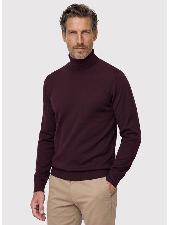 Pako Lorente Pako Lorente Sweter P26WN-2X-016 Bordowy Classic Fit