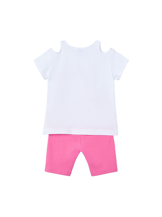 Mayoral Mayoral Комплект тишърт и панталонки 3708 Розов Regular Fit