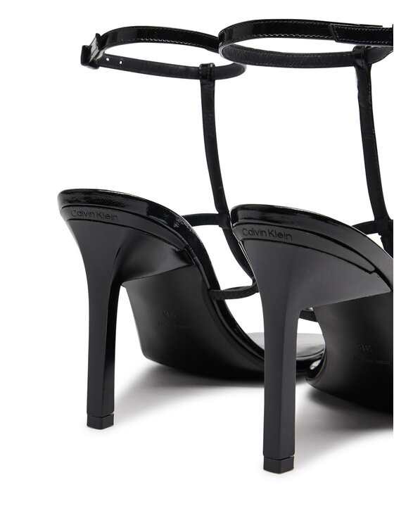 Calvin Klein Calvin Klein Sandały Heel Gladi Sandal 90 Pat HW0HW02312 Czarny