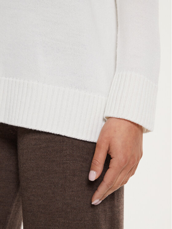 Max Mara Leisure Max Mara Leisure Rolák Superbo 2426366148 Biela Relaxed Fit