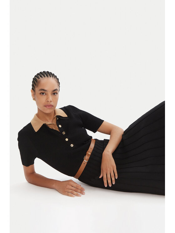 MICHAEL Michael Kors MICHAEL Michael Kors Strickkleid MT5834F33D Schwarz Regular Fit